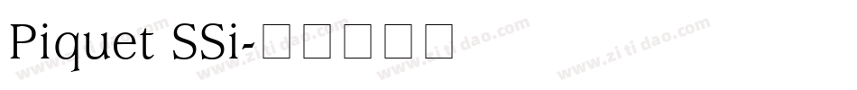 Piquet SSi字体转换